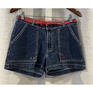 Vintage Jordache Y2K‎ Denim Shorts Belted Festival Skate